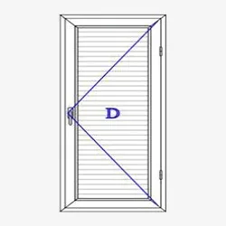 درب دوجداره سرویسی بدون شیشه