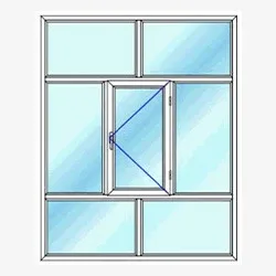 پنجره سه لنگه چهار کتیبه