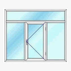 پنجره کتیبه دار سه لنگه